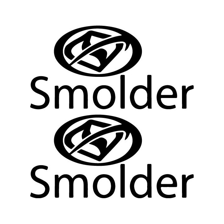 Smolder Logo Stickers – Urban Graphic Decals (2-Pack)