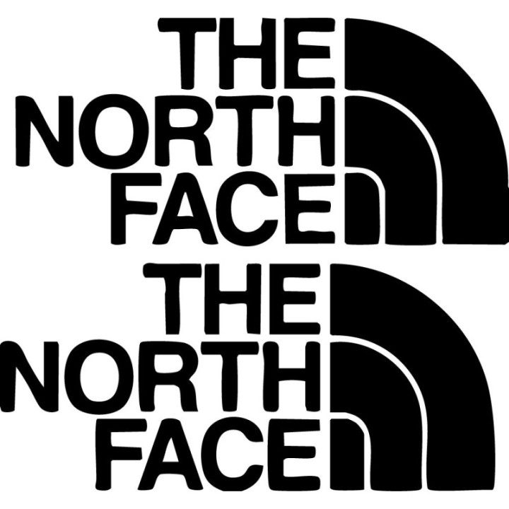 The North Face Stickers – Outdoor Hiking Decals (2-Pack)