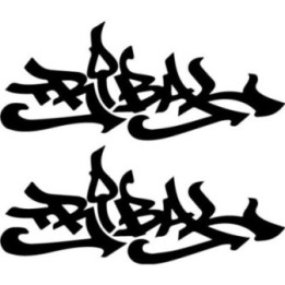 Tribal Graffiti Tag Stickers – Street Art Decals (2-Pack)