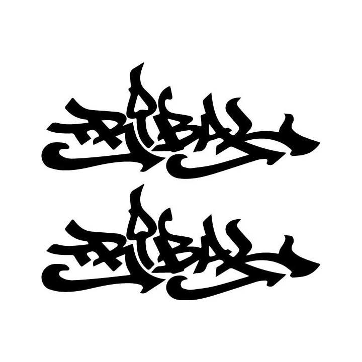 Tribal Graffiti Tag Stickers – Street Art Decals (2-Pack)