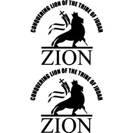 Zion Lion of Judah Stickers – Rastafari Decals (2-Pack)