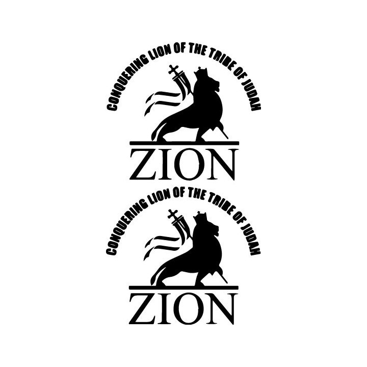 Zion Lion of Judah Stickers – Rastafari Decals (2-Pack)