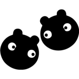 Angry Birds Bomb Stickers – Black Bird Decals (2-Pack)