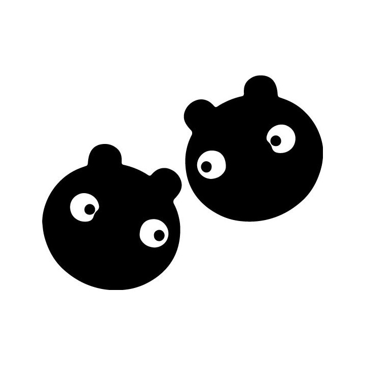 Angry Birds Bomb Stickers – Black Bird Decals (2-Pack)