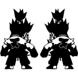 Street Fighter Akuma Stickers – Fighting Game Decals (2-Pack)