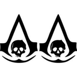Assassin's Creed Black Flag Skull Stickers (2-Pack)