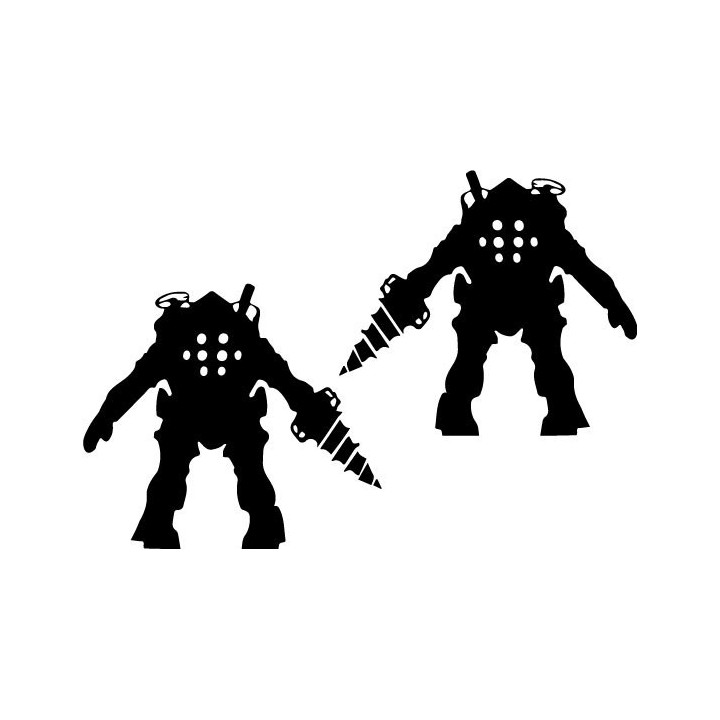 BioShock Big Daddy Stickers – Bouncer Rosie Decals (2-Pack)