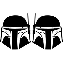 Boba Fett Helmet Stickers – Star Wars Decals (2-Pack)