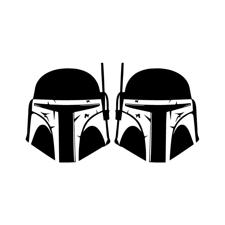 Boba Fett Helmet Stickers – Star Wars Decals (2-Pack)