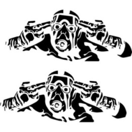 Borderlands Psycho Bandit Stickers – Gaming Decals (2-Pack)