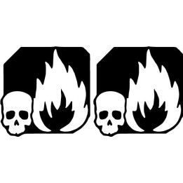 Borderlands Fire Element Stickers – Gaming Decals (2-Pack)