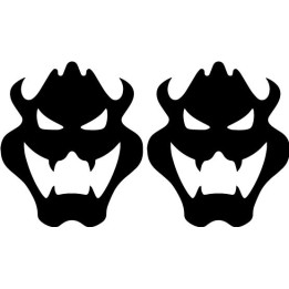 Bowser Stickers – Super Mario Koopa King Decals (2-Pack)