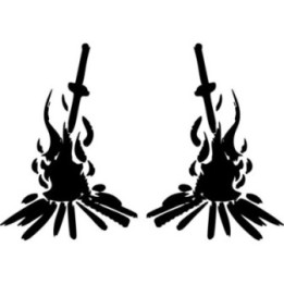 Dark Souls Bonfire Stickers – Soulsborne Gaming Decals (2-Pack)