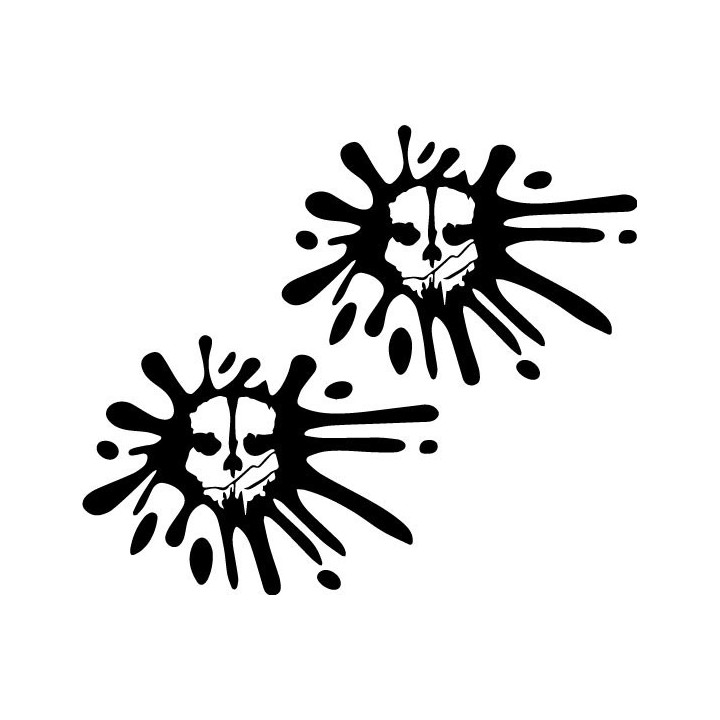COD Ghost Skull Splat Stickers – MW Task Force 141 (2-Pack)