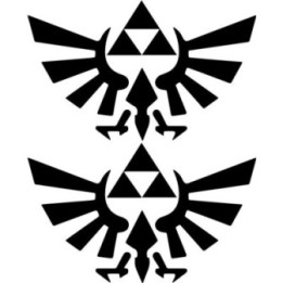 Legend of Zelda Hylian Crest Stickers – Triforce (2-Pack)