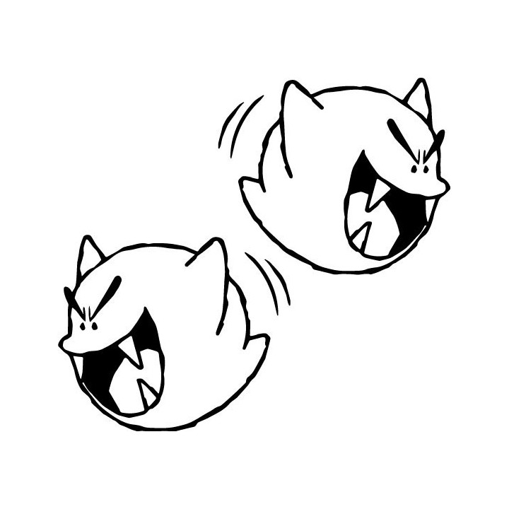 Super Mario Boo Ghost Stickers – Nintendo Decals (2-Pack)