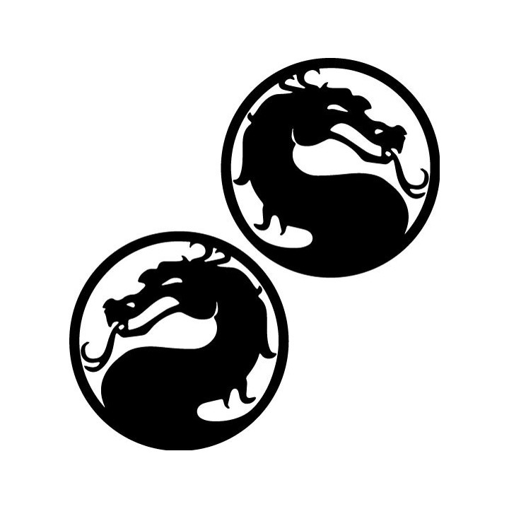 Mortal Kombat Dragon Stickers – MK11 MK1 Decals (2-Pack)
