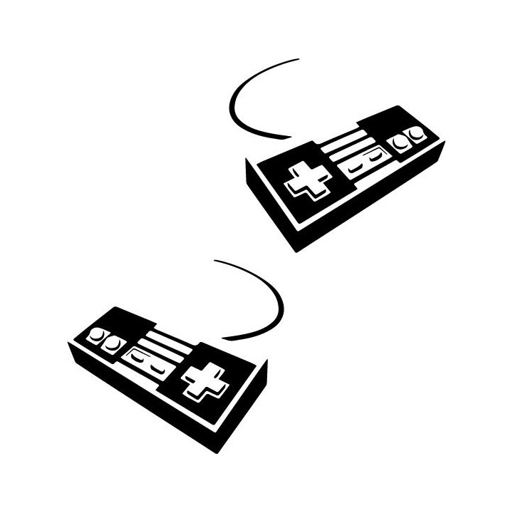 Nintendo NES Controller Stickers – Retro Gaming (2-Pack)