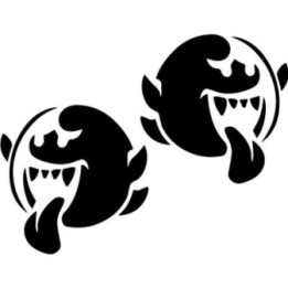 Super Mario Boo Ghost Stickers – King Boo Decals (2-Pack)