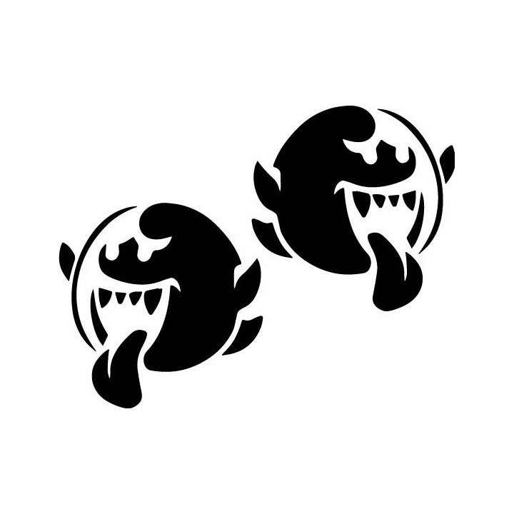 Super Mario Boo Ghost Stickers – King Boo Decals (2-Pack)