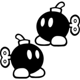 Bob-Omb Super Mario Stickers – Gaming Decals (2-Pack)