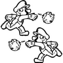 Super Mario Fireball Stickers – Fire Mario Decals (2-Pack)