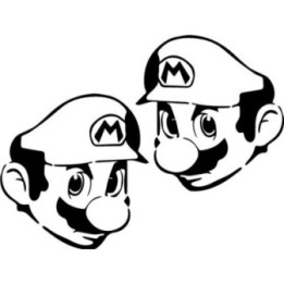 Super Mario Face Stickers – Nintendo Decals (2-Pack)