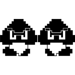 Goomba Stickers – Super Mario Bros Retro Decals (2-Pack)