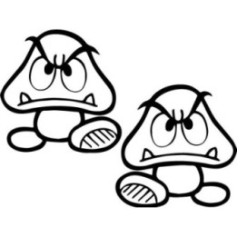 Super Mario Goomba Stickers – Nintendo Decals (2-Pack)