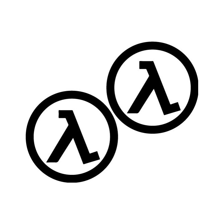Half-Life Lambda Stickers – Gordon Freeman Decals (2-Pack)
