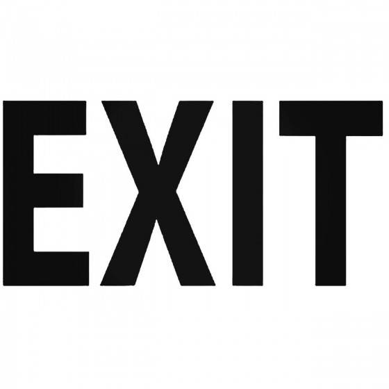 Exit Sign Symbol Decal Sticker