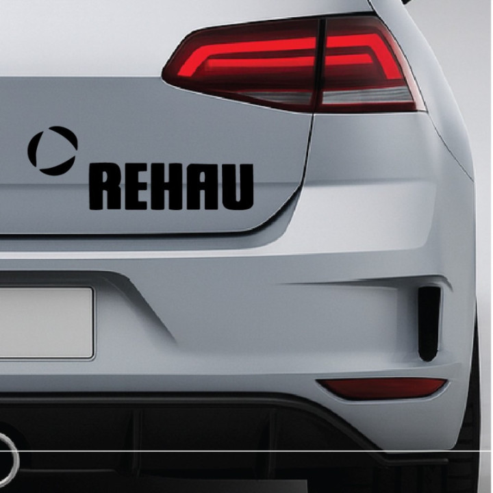 Rehau Polymer Stickers – Bumper Trim Automotive Decals (2-Pack)