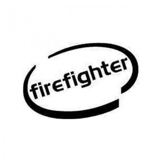 Firefighter Oval Decal Sticker