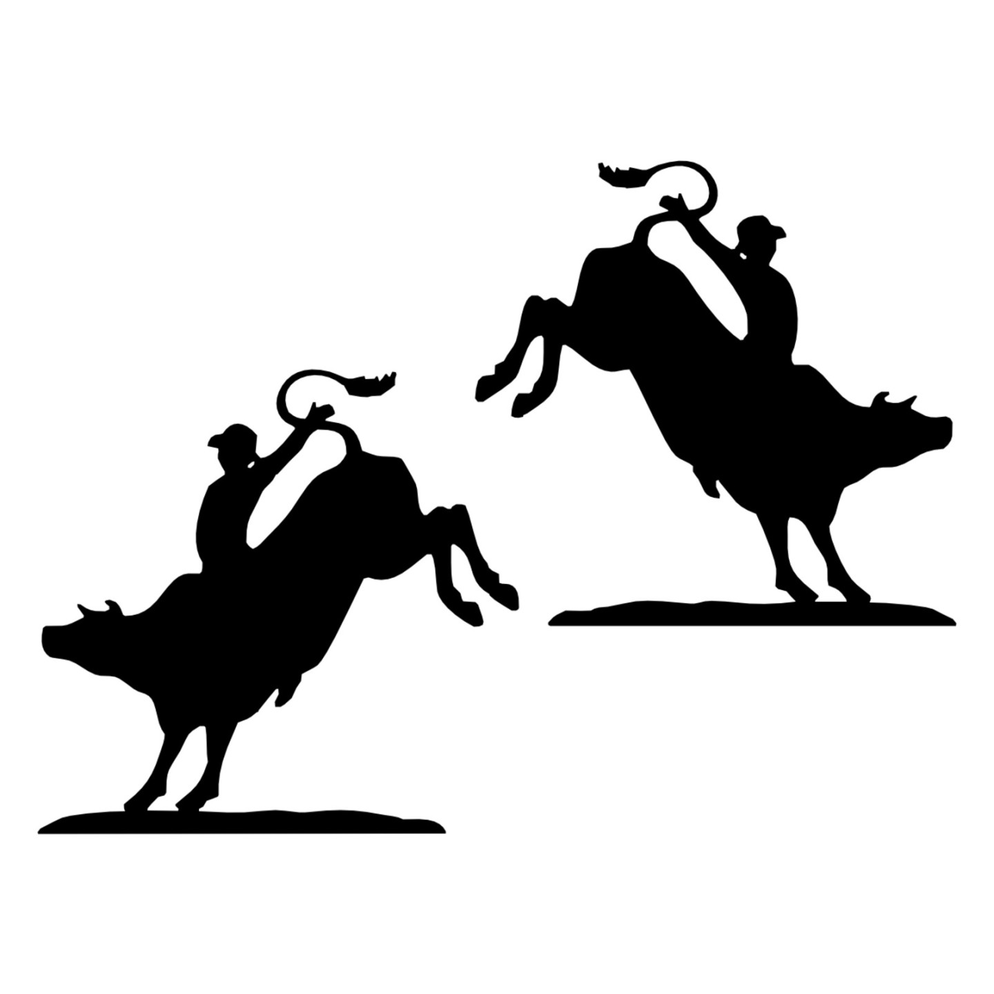 Bull Riding Stickers – Rodeo Cowboy Western Decals (2-Pack)