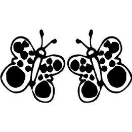 Butterfly Art Stickers – Spotted Wing Decals (2-Pack)