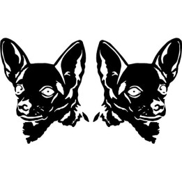Buy Chihuahua Dog Face Vinyl Decal Sticker Online