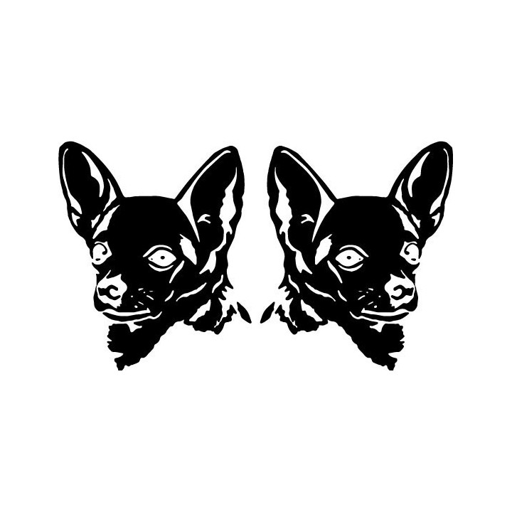 Buy Chihuahua Dog Face Vinyl Decal Sticker Online