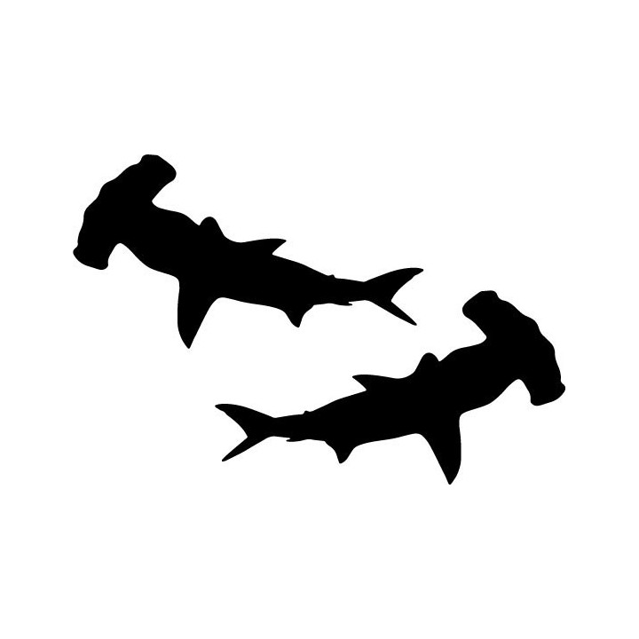 Hammerhead Shark Stickers – Sea Life Decals (2-Pack)