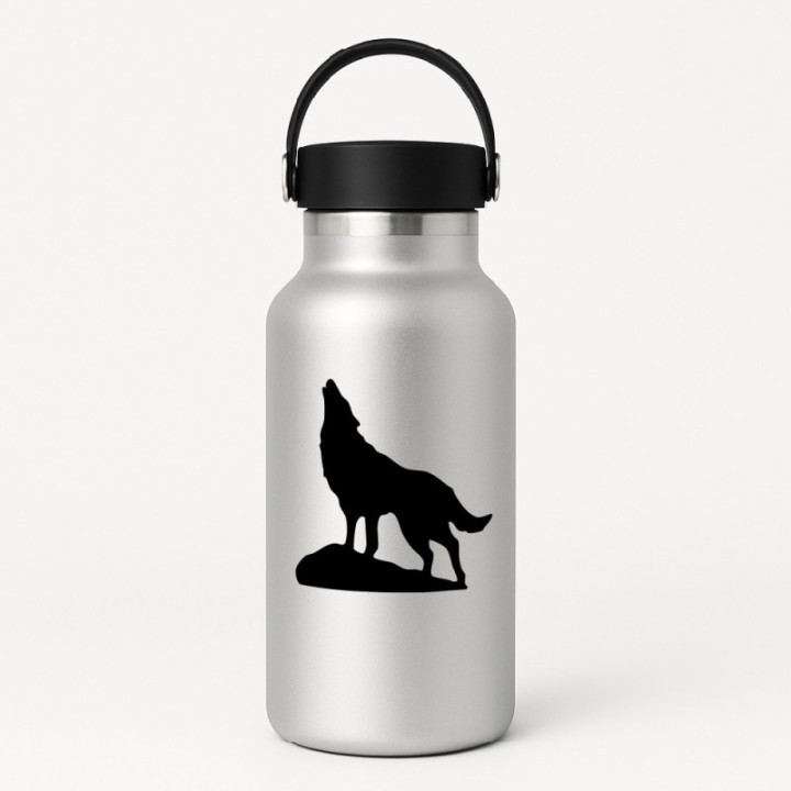 Buy Wolf Howling Vinyl Decal Online