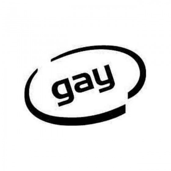 Gay Oval Decal Sticker