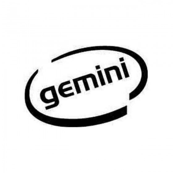 Gemini Oval Decal Sticker