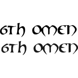 6th Omen Band Stickers – Dark Metal Decals (2-Pack)