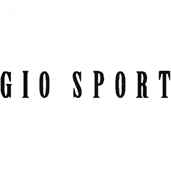 Gio Sport Vinyl Decal