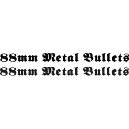 88mm Metal Bullets Stickers – Heavy Metal Decals (2-Pack)