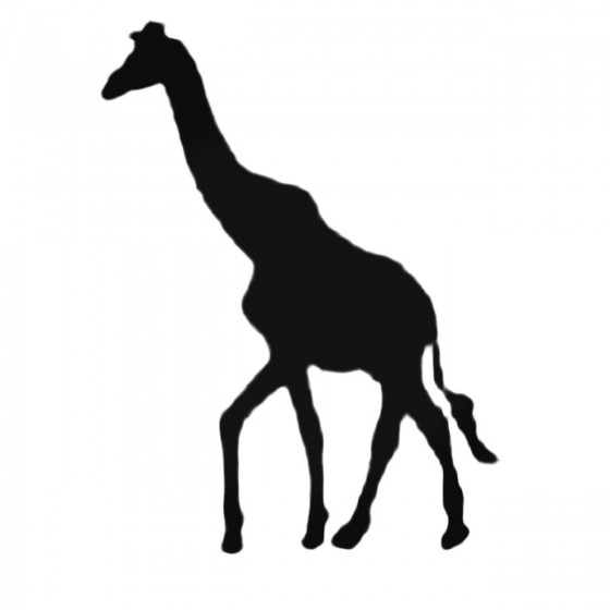 Giraffe Walking Silhouette...