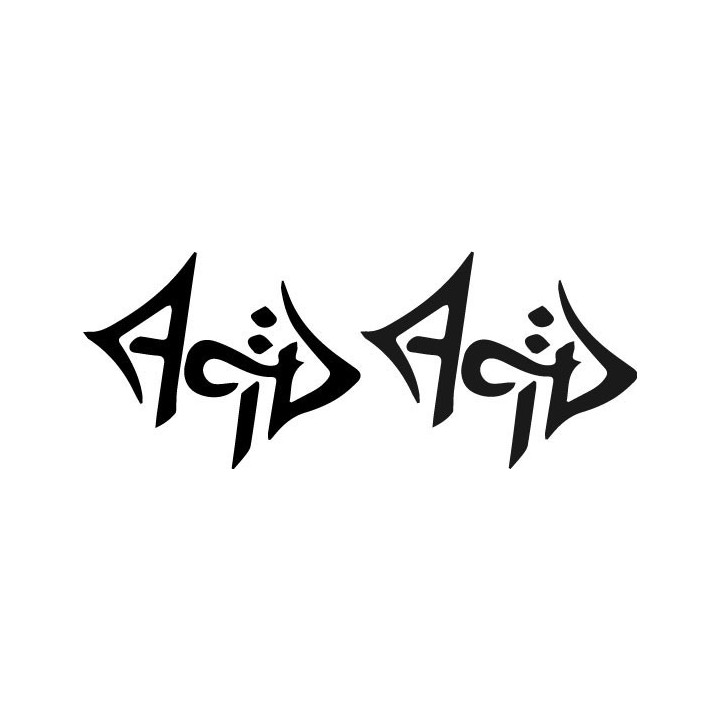 Acid Graffiti Logo Stickers – Acid House Decals (2-Pack)