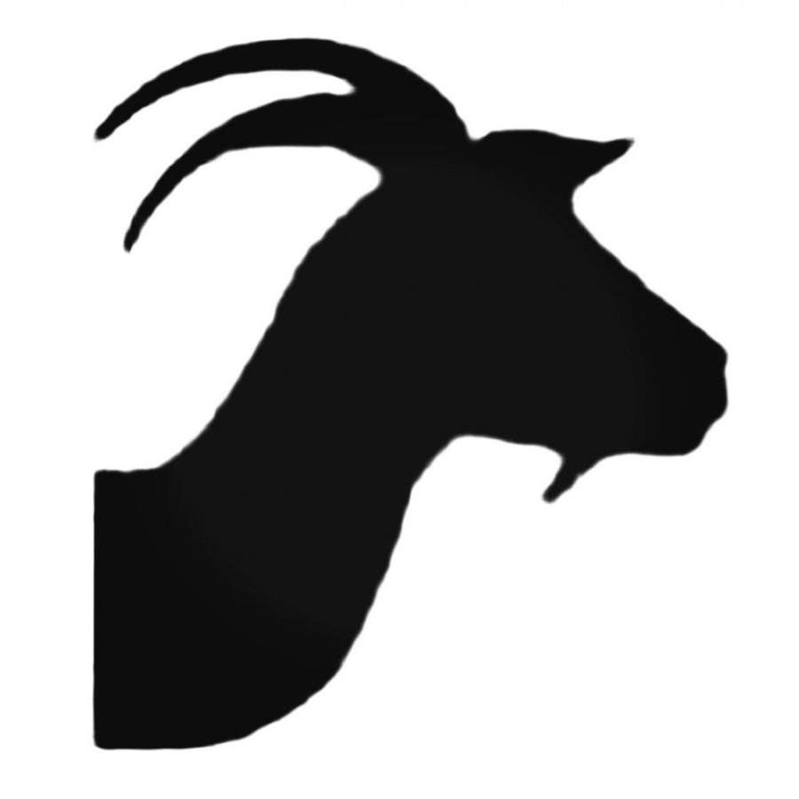 Buy Goat Head Silhouette To The Right Decal Sticker Online