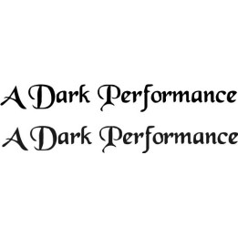 A Dark Performance Stickers – Gothic Script Decals (2-Pack)