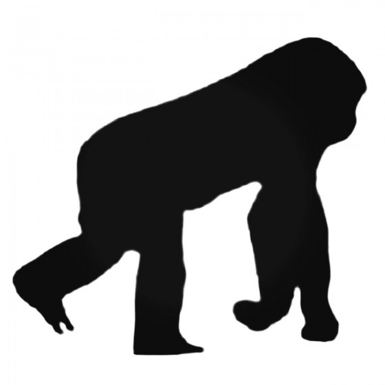 Gorilla Walking Decal Sticker