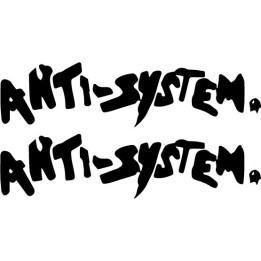 Anti System Stickers – Anarcho-Punk Decals (2-Pack)